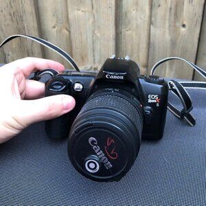 Vintage 1993 Canon EOS Rebel XS 35mm Film Camera W/ 28-90mm Lens